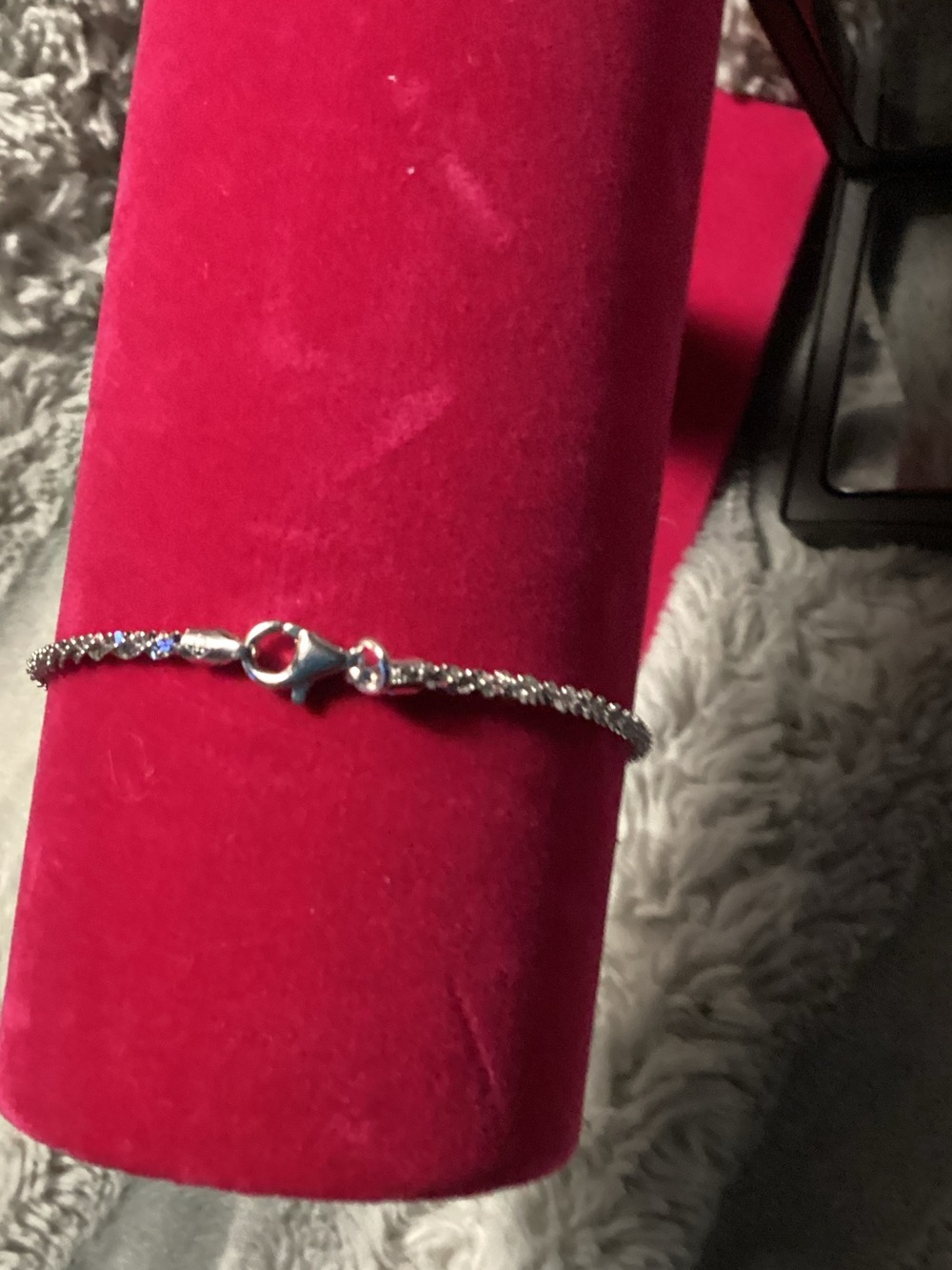 925 Sterling silver Twisted Rope Bracelet with Lobster Clasp - 7 inches